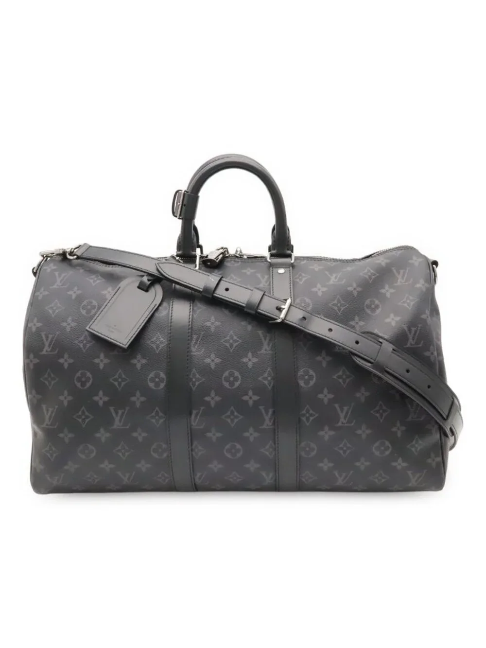 Louis Vuitton Monogram Eclipse Keepall Bandouliere 45 Boston Bag 2-Way